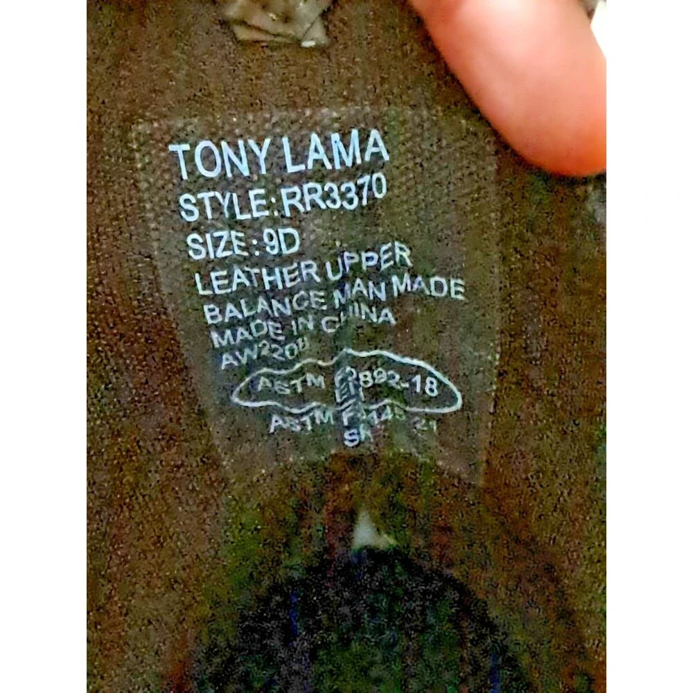 Tony Lama Mens 9D Boots River Tumbleweed Water Buffalo 11” Work Brown RR3370